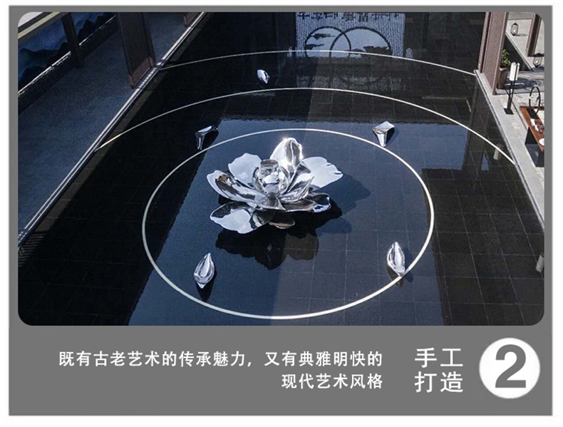 不锈钢荷花景观广场雕塑 不锈钢荷花景观广场雕塑