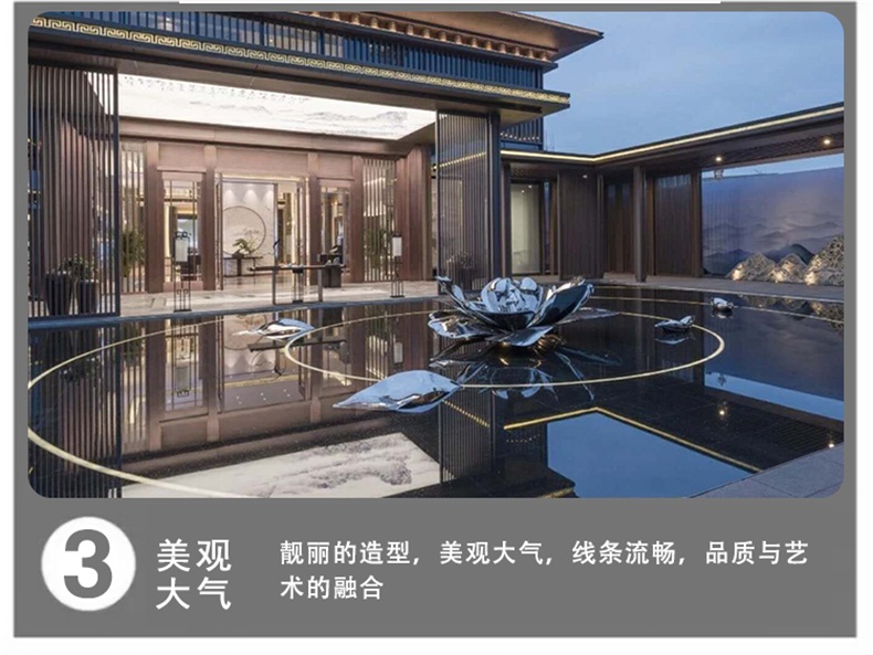 不锈钢荷花景观广场雕塑 不锈钢荷花景观广场雕塑