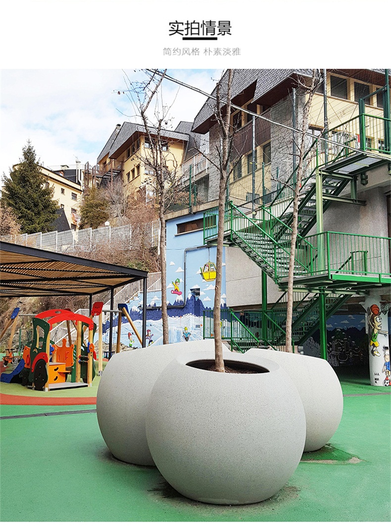 玻璃钢户外圆形花盆绿植种植盆 玻璃钢户外圆形花盆绿植种植盆