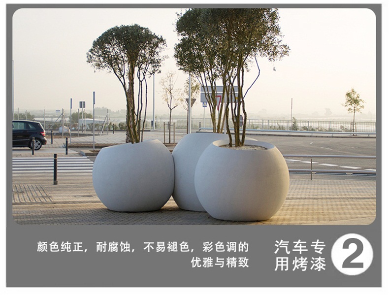 玻璃钢户外圆形花盆绿植种植盆 玻璃钢户外圆形花盆绿植种植盆