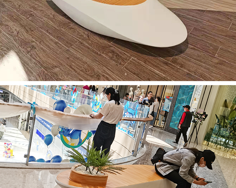 玻璃钢美陈花盆坐凳公共休息防木纹长椅船形椅子 玻璃钢美陈花盆坐凳公共休息防木纹长椅船形椅子