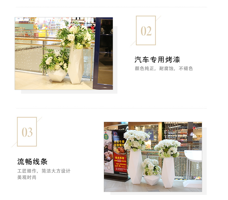 北欧菱形落地大花瓶切面玻璃钢花盆 北欧菱形落地大花瓶切面玻璃钢花盆