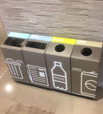 不锈钢四分类垃圾桶酒店商场果皮箱 不锈钢四分类垃圾桶酒店商场果皮箱