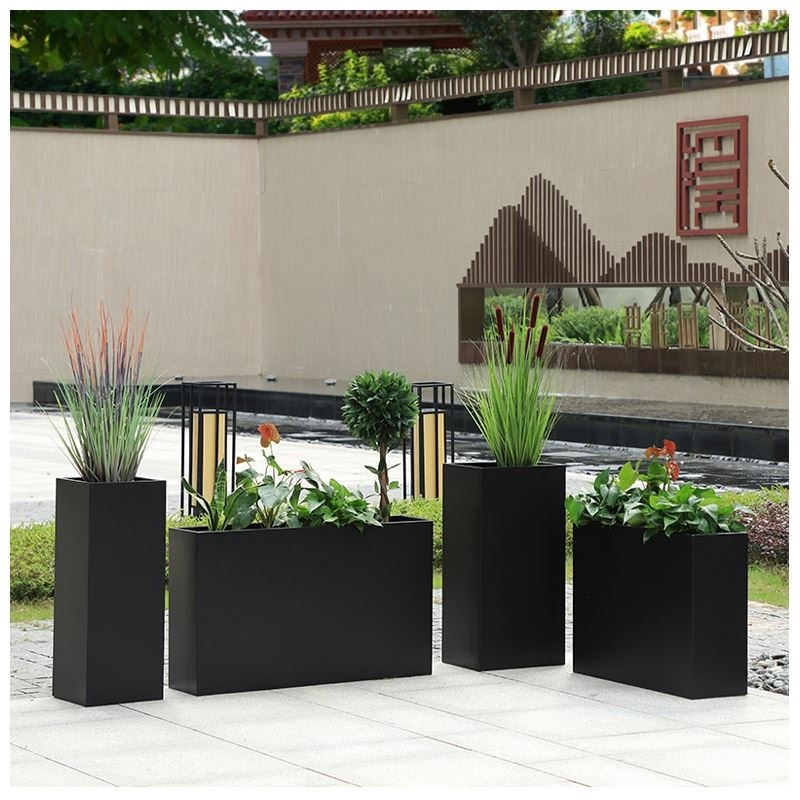 玻璃钢正方形花箱户外景观种植绿化箱 玻璃钢正方形花箱户外景观种植绿化箱