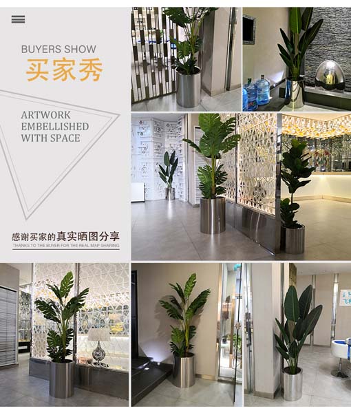 不锈钢圆形镜面花盆户外景观街区艺术花钵 不锈钢圆形镜面花盆户外景观街区艺术花钵