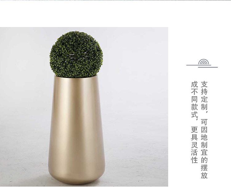 不锈钢圆底花器商场户外创意景观花盆 不锈钢圆底花器商场户外创意景观花盆