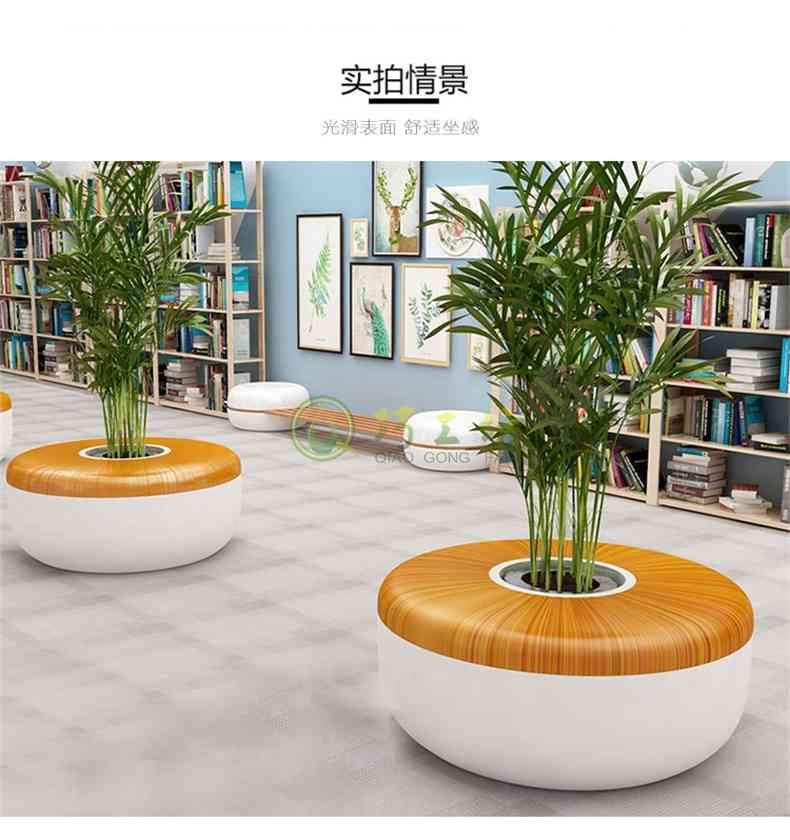 玻璃钢木面树池花坛坐凳广场公园圆形花池 玻璃钢木面树池花坛坐凳广场公园圆形花池