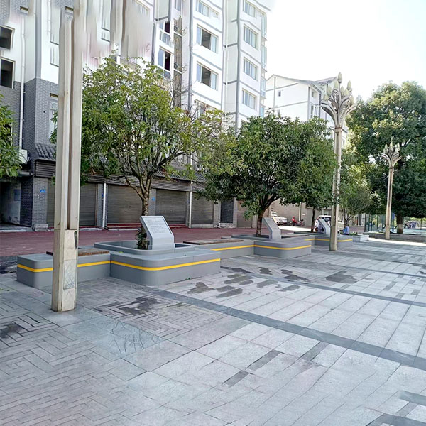 GRC混凝土树池坐凳UHPC泰科石水磨石座椅 GRC混凝土树池坐凳UHPC泰科石水磨石座椅