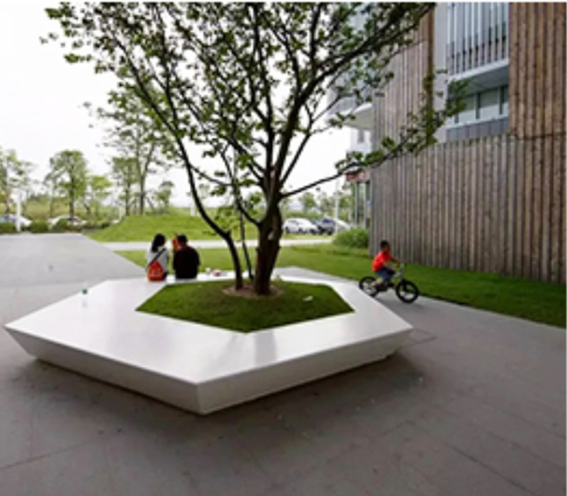 GRC混凝土树池坐凳UHPC景观花坛座椅 GRC混凝土树池坐凳UHPC景观花坛座椅