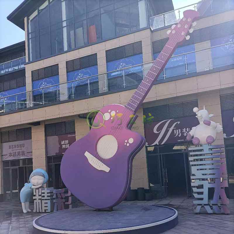 玻璃钢雕塑小提琴改造型景观小品摆件 玻璃钢雕塑小提琴改造型景观小品摆件