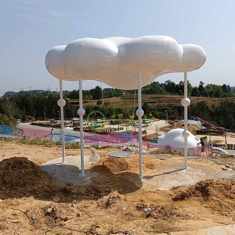 玻璃钢云朵造型公园游乐园户外景观摆件 玻璃钢云朵造型公园游乐园户外景观摆件