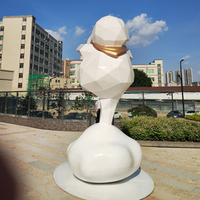 玻璃钢兔子雕塑切面景观小品抽象摆件 玻璃钢兔子雕塑切面景观小品抽象摆件